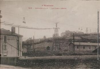 1 vue L'Aveyron. 512. Decazeville : le cable aérien. - Toulouse : phototypie Labouche frères, marque LF au verso, [entre 1918 et 1937]. - Carte postale