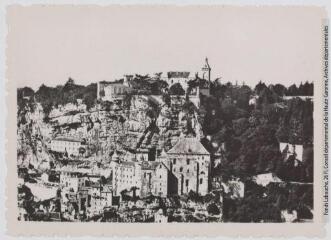 1 vue 4. Rocamadour : vue panoramique. - Toulouse : éditions Pyrénées-Océan, Labouche frères, [entre 1937 et 1960]. - Carte postale