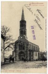 2 vues La Haute-Garonne. 508. Launac : l'église / [photographie Henri Jansou (1874-1966)]. - Toulouse : phototypie Labouche frères, marque LF au verso, [1918], tampon d'édition du 30 novembre 1925. - Carte postale