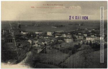 2 vues La Haute-Garonne. 535. Marquefave, près Carbonne : vue du sud. - Toulouse : phototypie Labouche frères, marque LF au verso, [1918], tampon d'édition du 24 mai 1924. - Carte postale