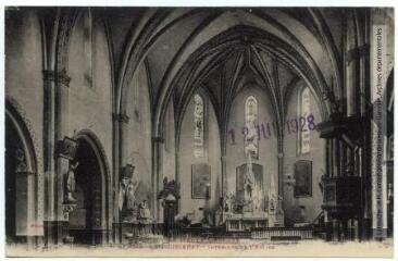 2 vues La Haute-Garonne. 1712. Le Fousseret : intérieur de l'église. - Toulouse : phototypie Labouche frères, marque LF au verso, [1918], tampon d'édition du 12 juillet 1928. - Carte postale