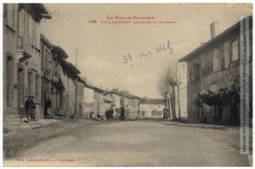 1 vue La Haute-Garonne. 1438. Villaudric : quartier du château. - Toulouse : phototypie Labouche frères, marque LF au verso, [1918], tampon d'édition du 31 novembre [sic] 1927. - Carte postale