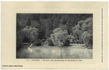 2 vues 14. Luchon : le parc des Quinconces et buvette du pré. - Toulouse : phototypie Labouche frères, marque LF au verso, [1909]. - Carte postale