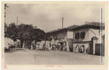 2 vues Paulhac : place. - Toulouse : phototypie Labouche frères, éditeur Delcous, [1936]. - Carte postale
