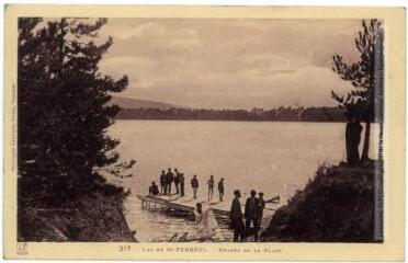 1 vue 217. Lac de St-Ferréol : entrée de la plage. - Toulouse : phototypie Labouche frères, marque LF, [entre 1930 et 1937]. - Carte postale