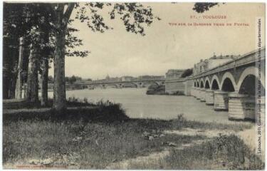 1 vue 87. Toulouse : vue sur la Garonne prise du Puntal. - Toulouse : phototypie Labouche frères, marque LF au verso, [1911]. - Carte postale