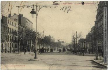 2 vues 177. Toulouse : le boulevard Carnot. - Toulouse : phototypie Labouche frères, marque LF au verso, [1909]. - Carte postale