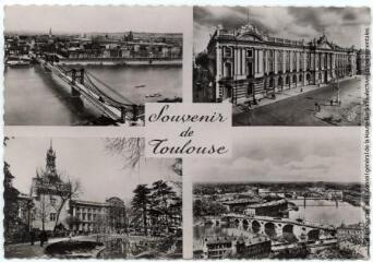 1 vue Toulouse : vue générale, Capitole, square de Gaulle, vue générale. - Toulouse : éditions Pyrénées-Océan, Labouche frères, [entre 1950 et 1960]. - Carte postale