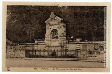 1 vue Le Lot. 197. Cahors : le monument de Clément Marot. - Toulouse : éditions Pyrénées-Océan, Labouche frères, marque LF, [entre 1937 et 1950]. - Carte postale