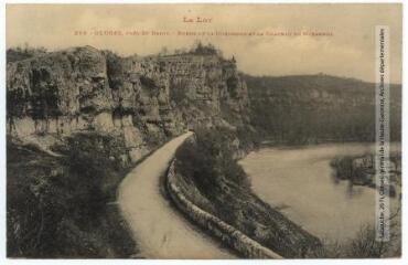 1 vue Le Lot. 299. Gluges, près Saint-Denis[-lès-Martel] : bords de la Dordogne et le château de Mirandol. - Toulouse : phototypie Labouche frères, [entre 1905 et 1925]. - Carte postale