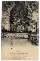 1 vue Le Lot. Rocamadour : chapelle miraculeuse.- Toulouse : phototypie Labouche frères ; [Rocamadour] : Magasin du Pèlerinage, [entre 1905 et 1925], tampon d'édition du 13 septembre 1923. - Carte postale