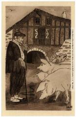 1 vue Types basques. 58. Perplexité / dessiné par Lam, 1928. - Toulouse : édition Pyrénées-Océan, Labouche frères, [entre 1937 et 1950]. - Carte postale