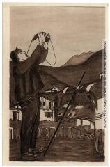 1 vue Types basques. 75. Buveur à la gourde / dessiné par Lam. - Toulouse : phototypie Labouche frères, [entre 1905 et 1937]. - Carte postale