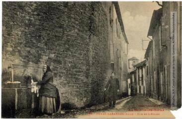 1 vue La Montagne Noire. 158. Cuxac-Cabardès (Aude) : rue de l'Eglise. - Toulouse : phototypie Labouche frères, marque LF au recto, [entre 1918 et 1937]. - Carte postale