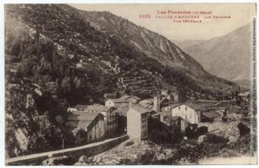 2 vues Les Pyrénées (3e série). 1025. Vallée d'Andorre : Las Escaldas [= Les Escaldes] : vue générale. - Toulouse : phototypie Labouche frères, [entre 1930 et 1937]. - Carte postale