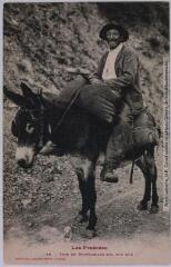 2 vues Les Pyrénées. 46. Type de montagnard sur son âne. - Toulouse : phototypie Labouche frères, marque LF au verso, [entre 1911 et 1925]. - Carte postale