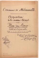 2 vues Commune de Mérenvielle, acquisition de la maison Béziat. Pierre Tropis. 15 septembre 1924. Ech. 0,01 p.m.