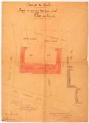 1 vue Commune de Molas, projet de construction d'une maison d'école, plan des lieux. Pégot, architecte. 20 mai 1882. Ech. 0,005 p.m.