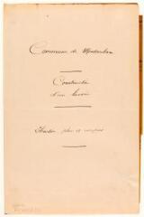 2 vues Commune de Montauban, construction d'un lavoir, coupes, plan. Guillaume Arrazau, maître maçon. 29 février 1904. Ech. 0,03 p.m.