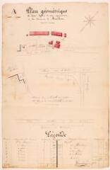 1 vue Plan géométrique de douze lopins de terre appartenant à la commune de Montberon. Pierre Grandmaison, géomètre. 1er octobre 1842. Ech. 1/500 et 1/1000.