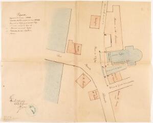 1 vue [Commune de Mane, usurpation d'un communal dans le village, plan des lieux]. 1887. Ech. n.d.