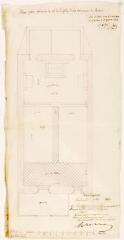 1 vue Plan pour assainir le sol de l'église de la commune de Mane. Castex, architecte. 1er février 1856. Ech. 1/100.