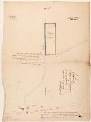 2 vues Plan du cimetière de la commune de Martres-de-Rivière. [Fadeuilhe], agent voyer cantonal. 22 mai 1853. Ech. 0,002 p.m.