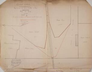 1 vue Commune d'Aulon, projet de vente du terrain dit Clôt de Pène, plan des lieux. C. Grave. 7 décembre 1900. Ech. 1/100.