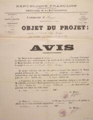 1 vue Préfecture de la Haute-Garonne, commune d'Aurignac. Objet du projet : acquisition de l'immeuble Lozes-Dardignac pour l'installation d'une station de monte pour les haras. Avis. 1er décembre 1913.