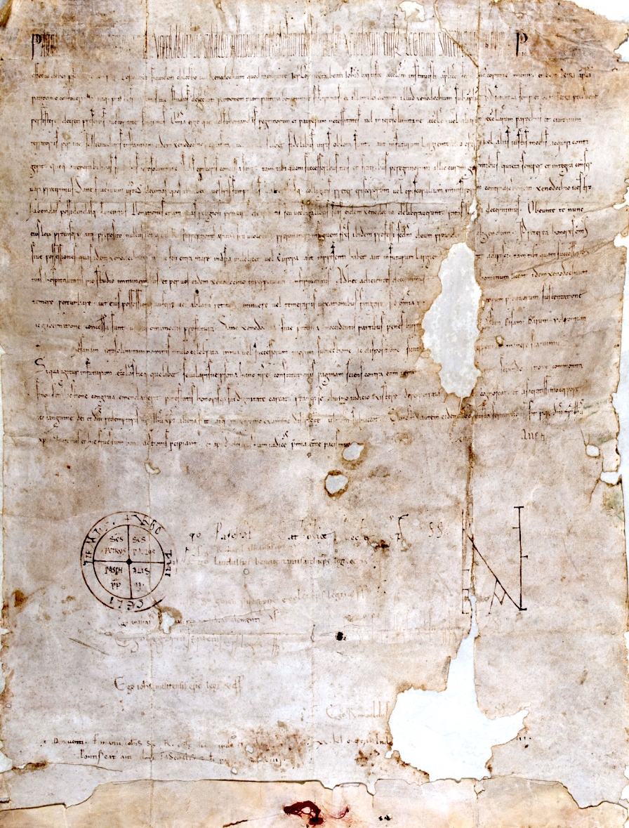 Bulle fulminée par le pape Pascal II le 15 février 1113 en faveur de l'Ordre, qui devait transformer ce qui était une communauté d'hommes pieux en une institution au sein de l'Église. 